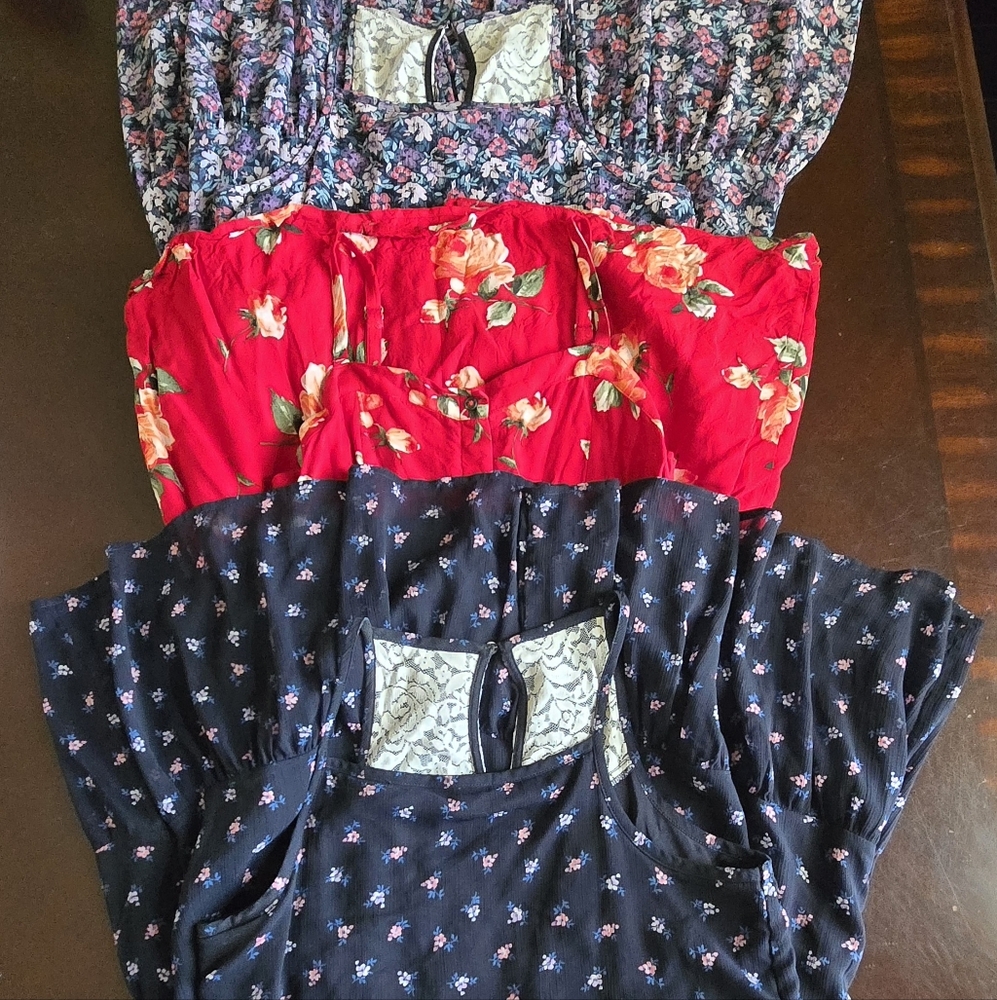 Abercrombie Kids Floral Dresses - Red, Blue, Multicolor